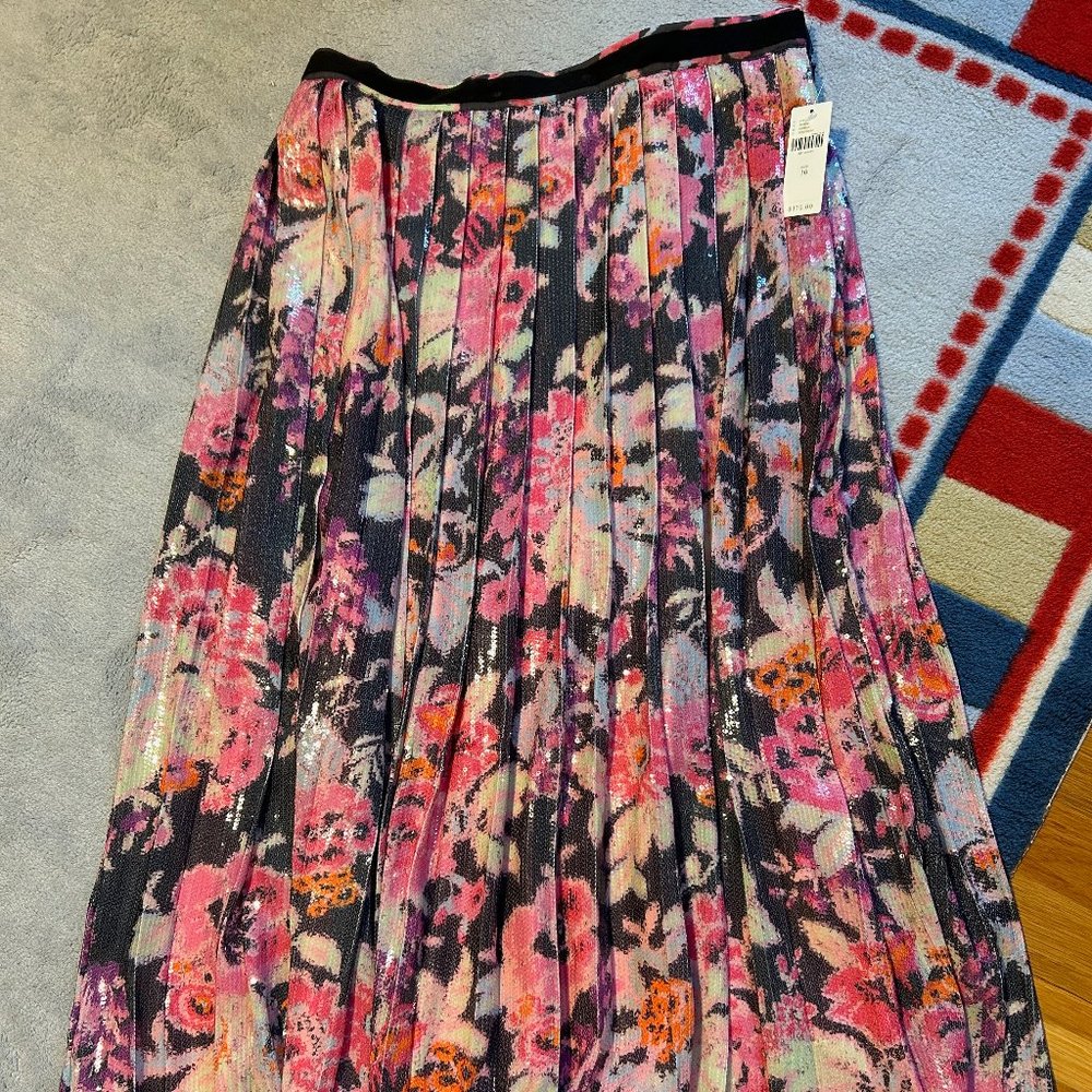 Floral Sequin Anthropologie Skirt